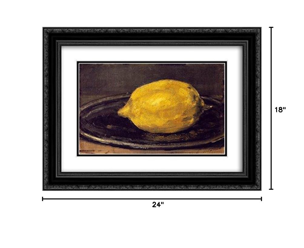 Edouard Manet Museum Art Print - 24x18 Black Ornate Frame with Double Matting | Classic Wall Decor for Living Room, Bedroom & Office