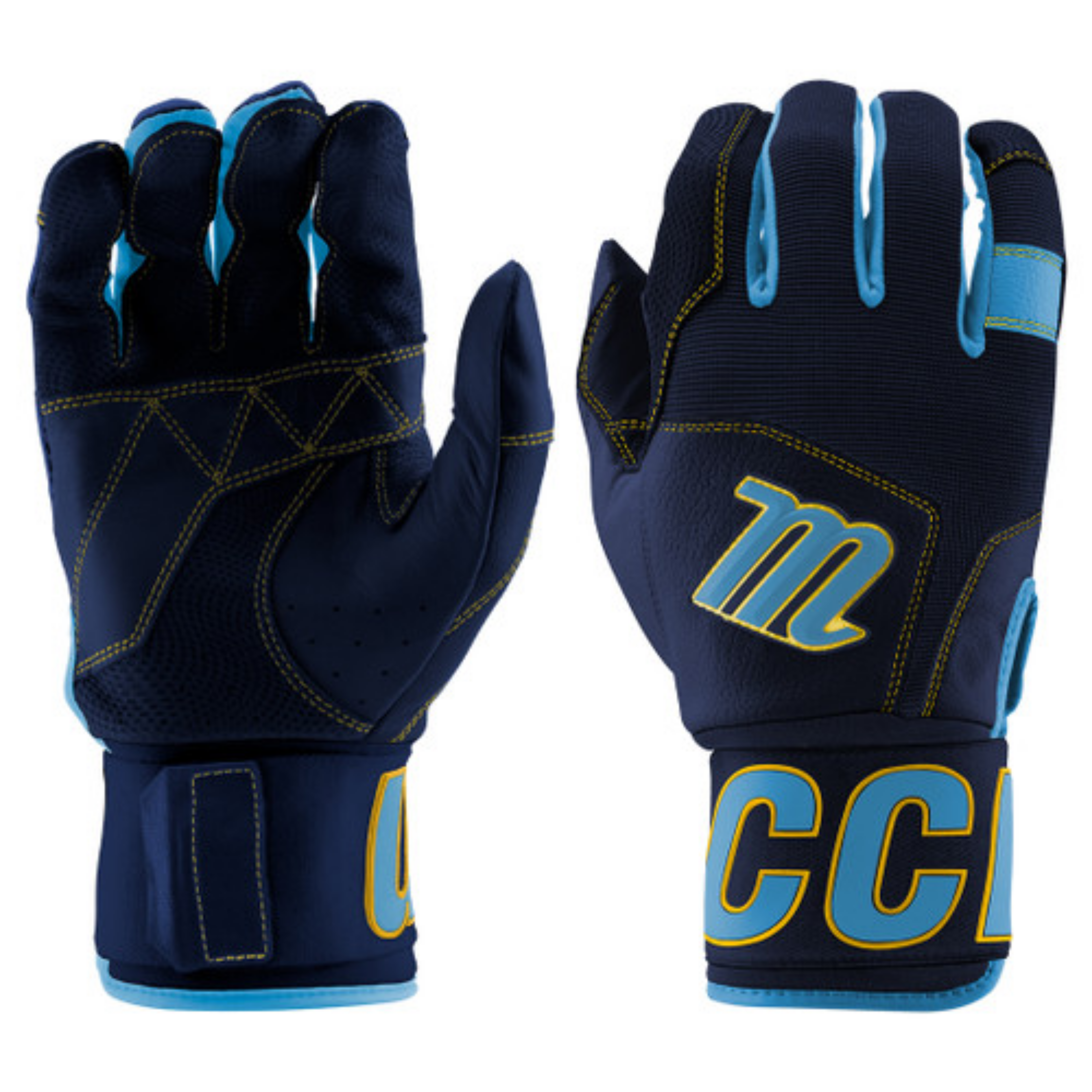 Marucci Blacksmith V2 Full Wrap Adult Batting Gloves - Baseball & Softball Training Gloves for Hitting Practice & Games - Left & Right Hand Options
