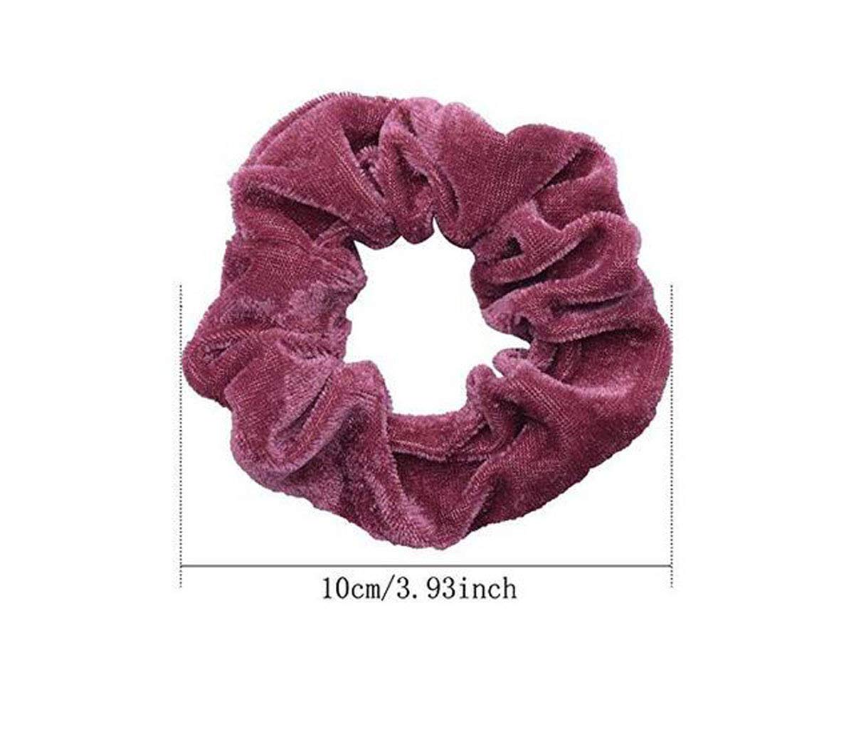 50 Pcs Velvet Hair Scrunchies - Soft Elastic Hair Bands & Ponytail Holders for Women & Girls | Hair Accessories for Work, Gym, School & Everyday Use