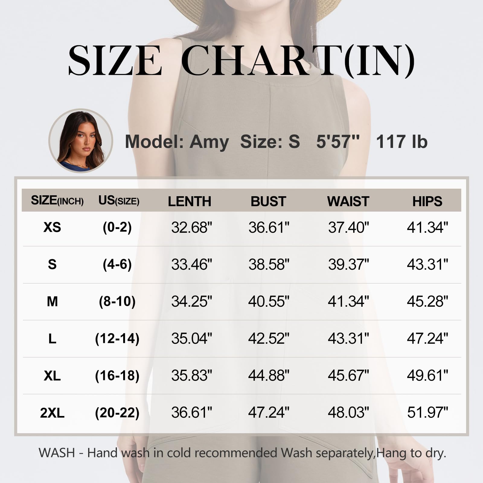 XIEERDUO Women's Rompers 2024 Summer Sleeveless Loose Fit Jumpsuit with Pockets - Casual Vacation Outfits, Beach Wear & Summer Shorts for Outdoor Activities