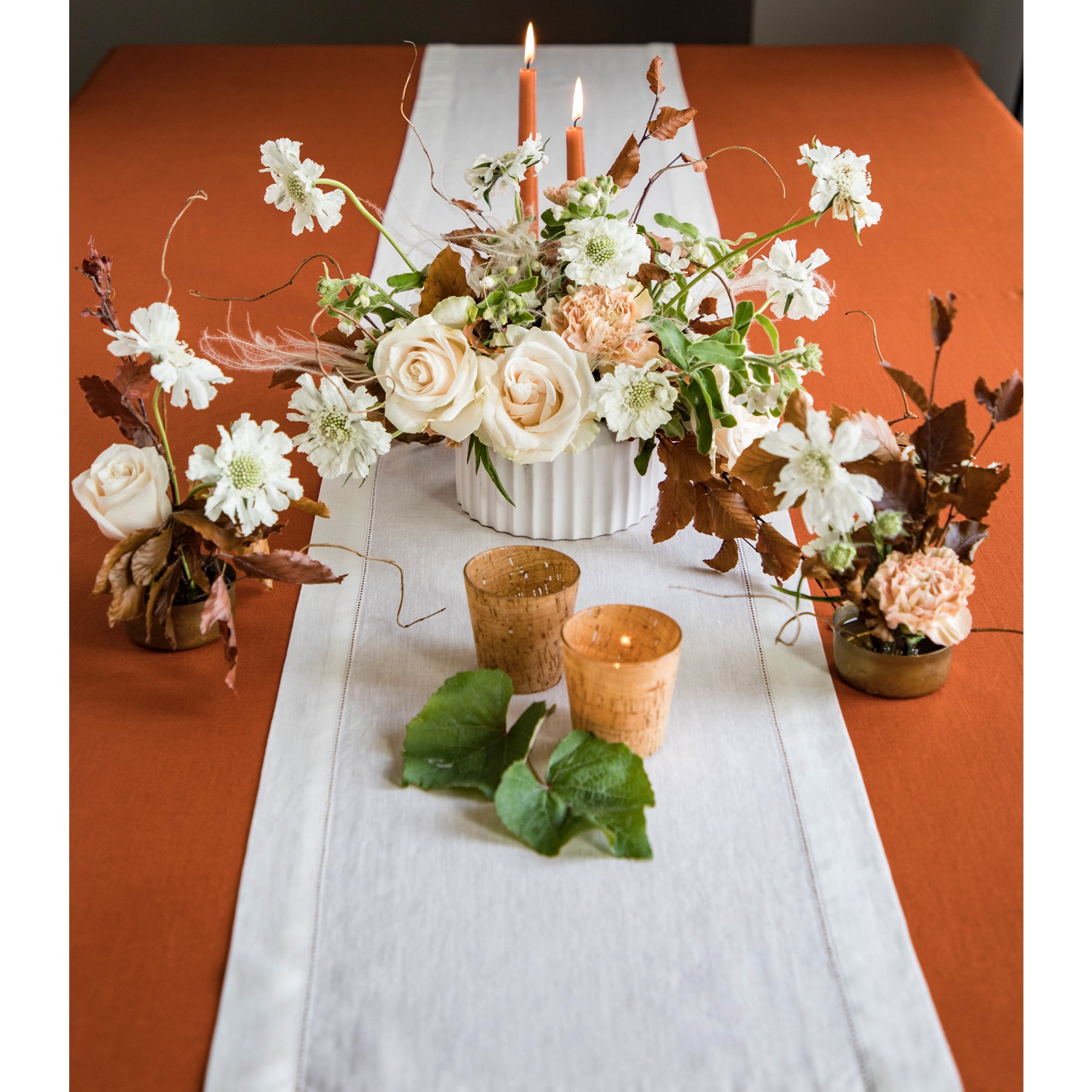 Classic Hemstitch Table Runner - 16 Inch & 18 Inch Wide - Elegant Dining Table Decor for Weddings & Holiday Parties