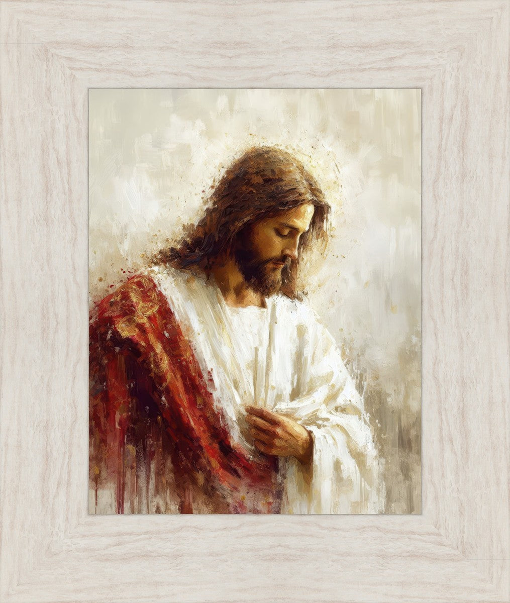 Jesus Christ in Red Robes - Religious Wall Art for Home & Church Decor - Perfect for Prayer Rooms, Sunday Schools & Christian Gifts