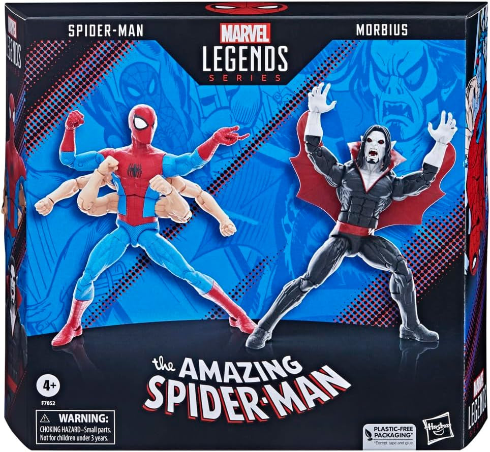 Hasbro Marvel Legends Series Spider-Man vs Morbius Action Figures 2-Pack - Walmart Exclusive Collectible Toys for Marvel Fans | Superhero Battle Display & Gift for Collectors