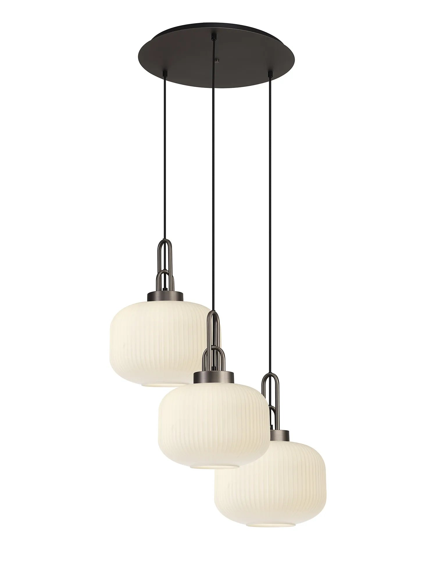 Stylish Cadiz 3-Light Cluster Pendant - Modern Ceiling Lighting Fixture for Dining Room, Kitchen Island & Living Room Decor