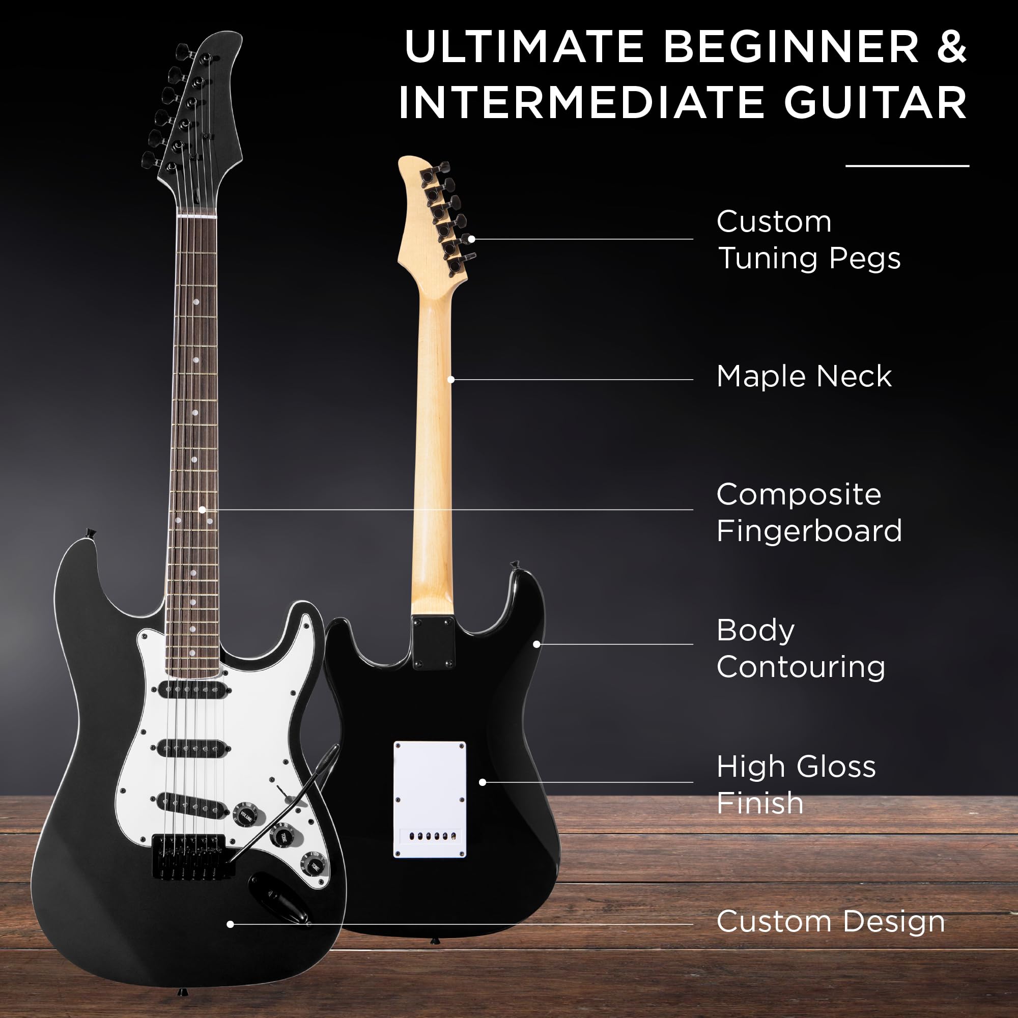 Best Choice Products 39-inch Full Size Electric Guitar Starter Kit for Beginners with Gig Bag, Adjustable Strap, 10W Amplifier, Extra Strings, Picks & Tremolo Bar - Jet Black | Perfect for Home Practice, Music Lessons & Live Performances