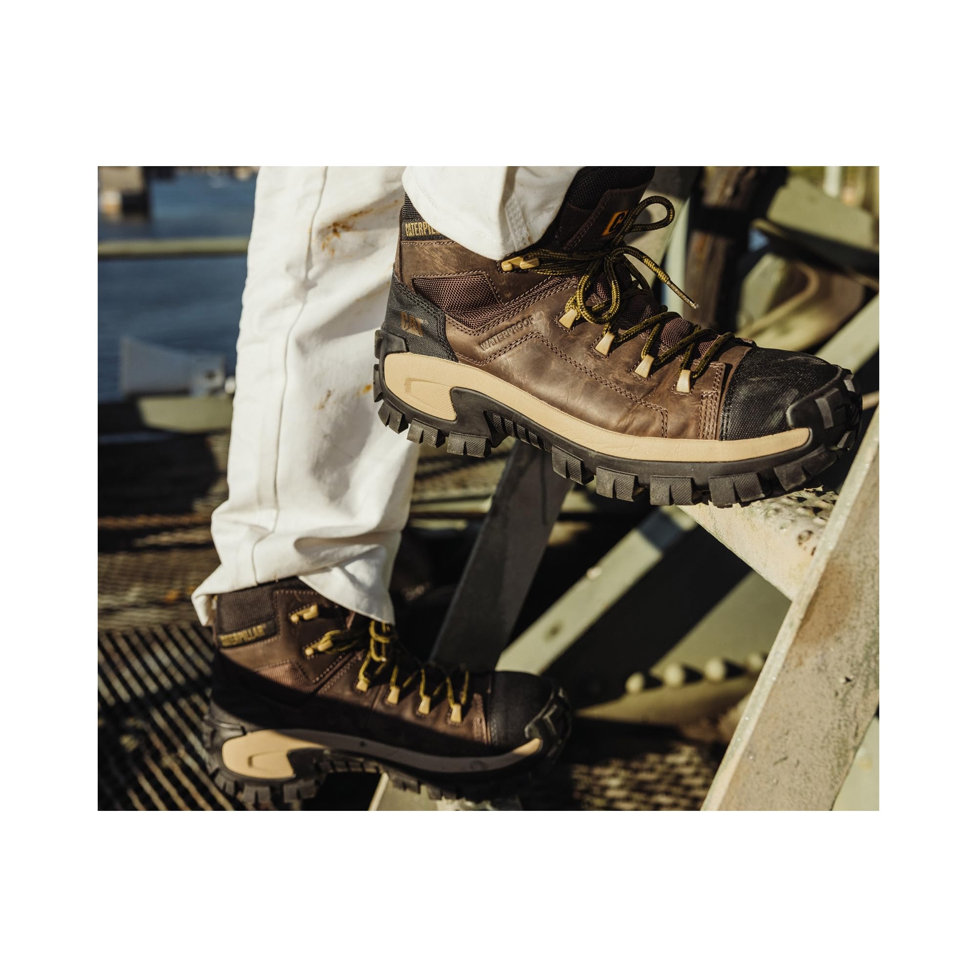 Invader Hiker Waterproof Work Boots for Men - Durable Steel Toe Outdoor Hiking & Construction Shoes - Perfect for Hiking, Construction Work & Heavy Duty Use