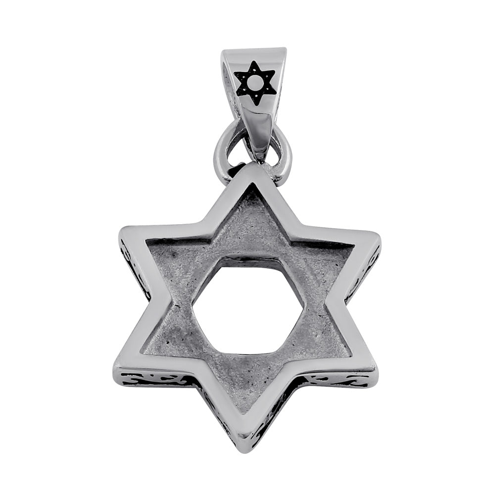 Stainless Steel Star of David Pendant Necklace - Elegant Jewish Jewelry for Men & Women - Perfect for Hanukkah Gifts, Bar Mitzvah, Bat Mitzvah and Religious Occasions