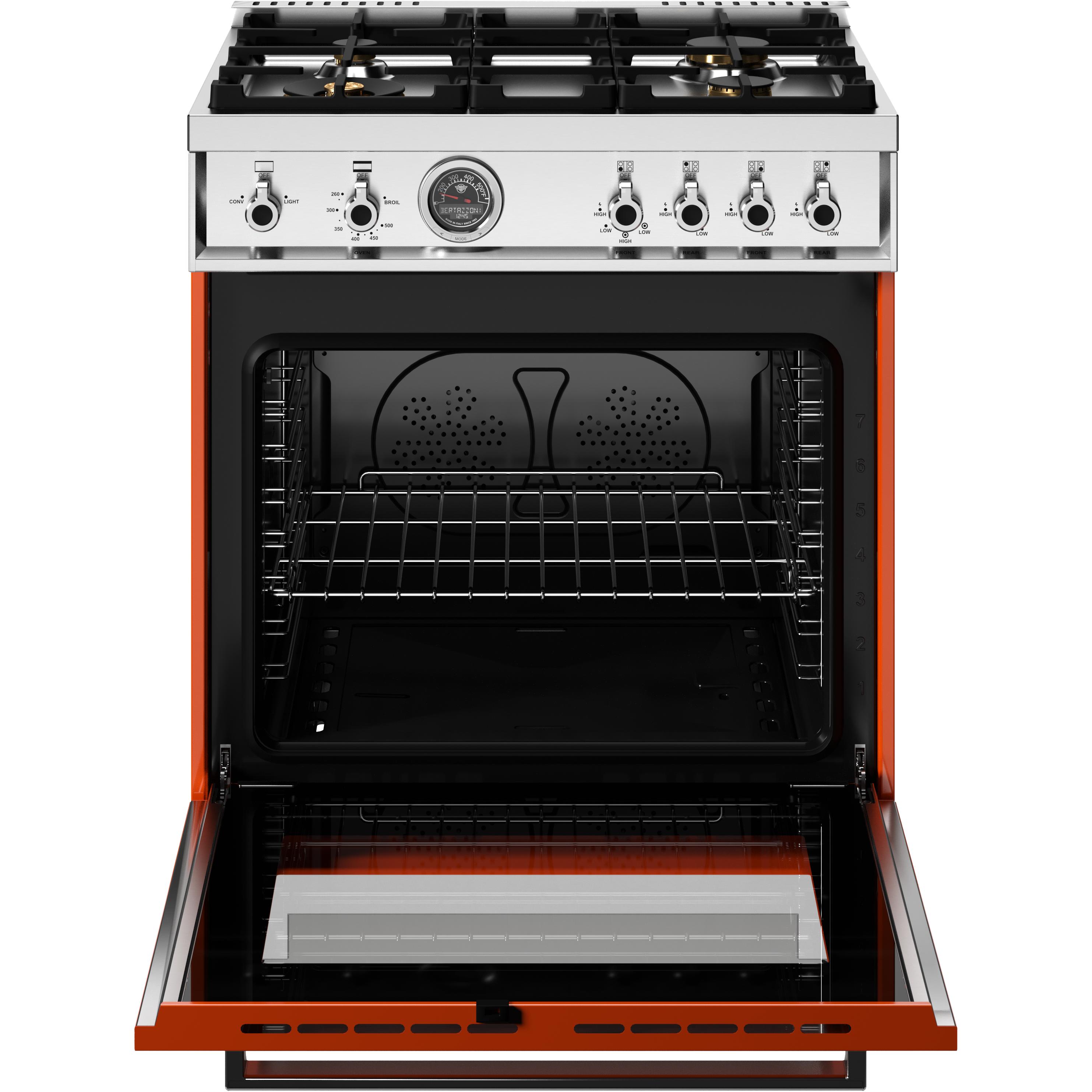 Bertazzoni PRO304BFGMART 30-Inch Freestanding Gas Range - Professional Style with 4 Sealed Burners & Convection Oven - Perfect for Home Chefs & Modern Kitchens