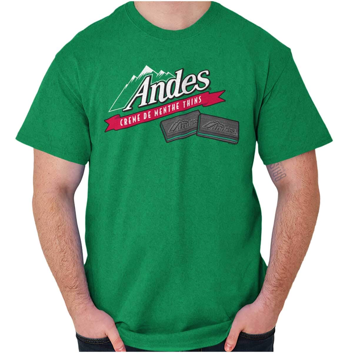 Original Andes Chocolate Mints Logo Graphic T-Shirt for Men & Women - Casual Wear, Gift Idea, Retro Candy Lover Apparel