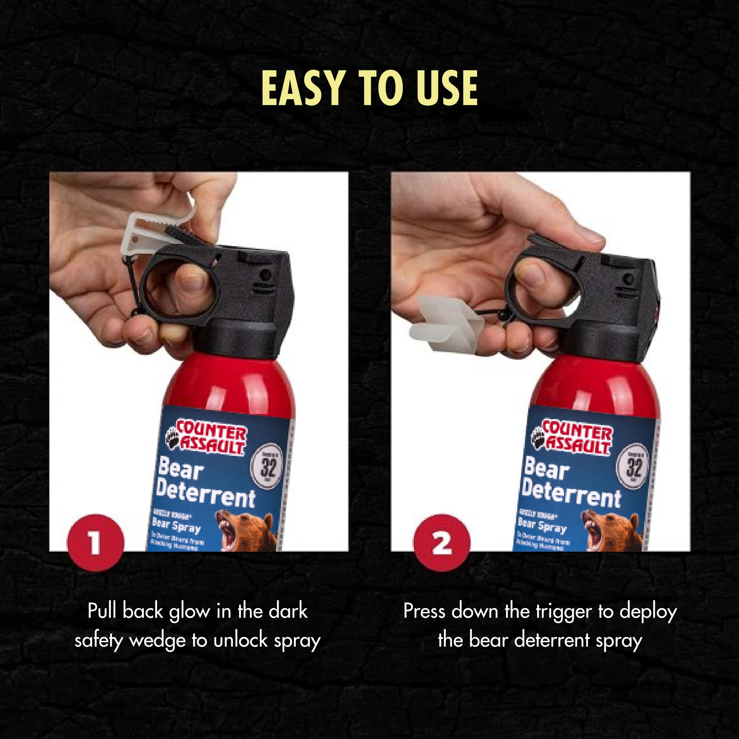 Counter Assault Bear Spray - 2% Capsaicin Bear Deterrent & Pepper Spray for Outdoor Protection - 8.1 oz for Hiking, Camping, Hunting & Wildlife Safety