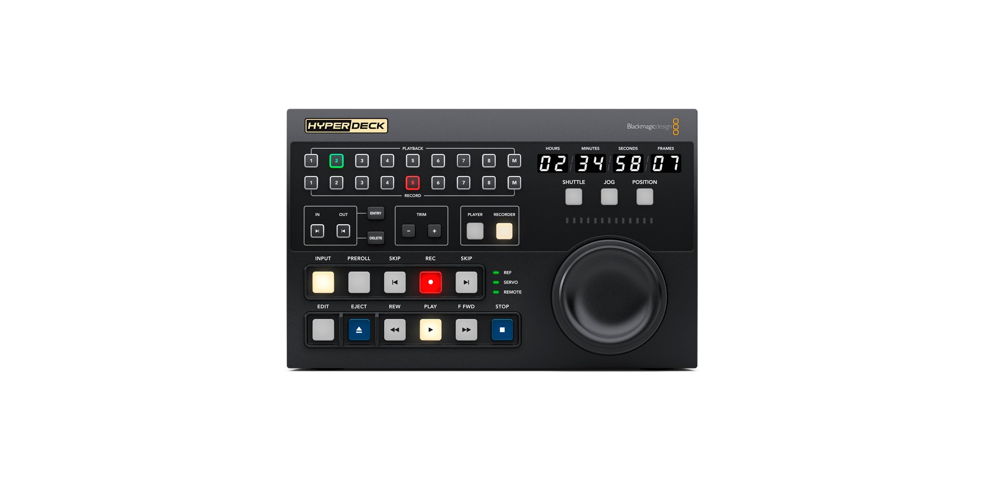 Blackmagic Design HyperDeck Extreme Control - Professional 4K Video Recorder & Playback Device for Live Production & Broadcast Studios