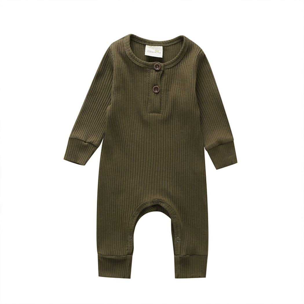 Newborn Baby Boy Girl Romper Jumpsuits - Soft Solid One-Piece Outfits for Toddlers | Fall Winter Baby Clothes | Perfect for Daily Wear, Family Photos & Holiday Outfits