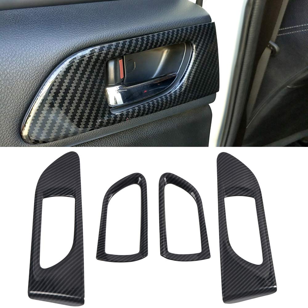Subaru WRX/STi 2015-2021 Door Handle Covers - 4PCS ABS Plastic Carbon Fiber Trim for Driver & Passenger Side | Interior Car Accessories | Perfect for Protecting Handles & Enhancing Style