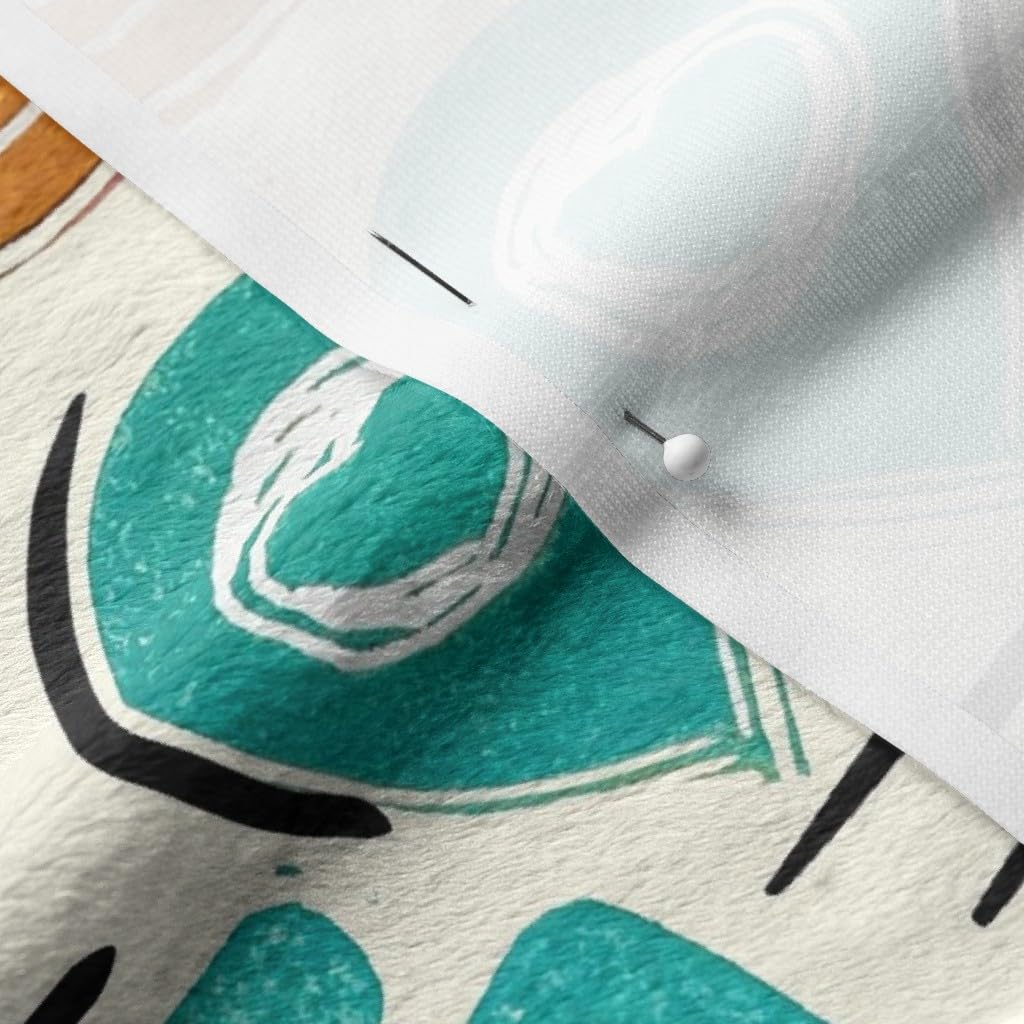 Happy Nature Trees Printed Minky Fabric by The Yard - Soft Plush Fabric for Sewing Baby Blankets, Quilt Backing & DIY Projects - Perfect for Nursery Decor, Cozy Throws & Home Crafts
