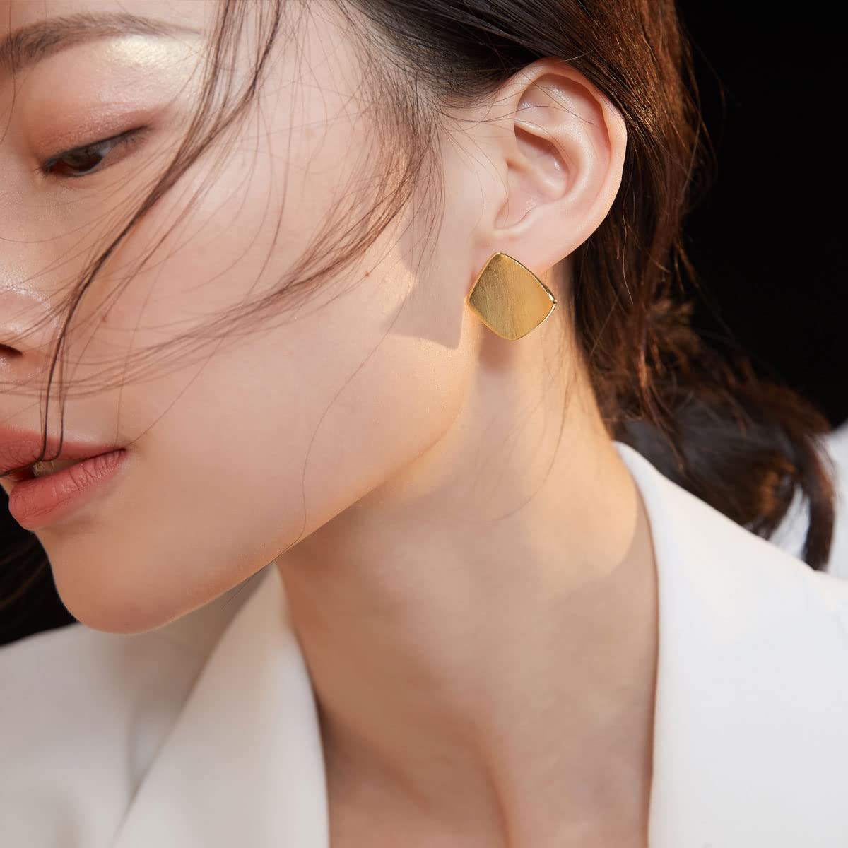 Geometric Stud Earrings for Women - Sterling Silver Irregular Vintage Jewelry Gifts - Perfect for Casual Wear, Parties & Special Occasions
