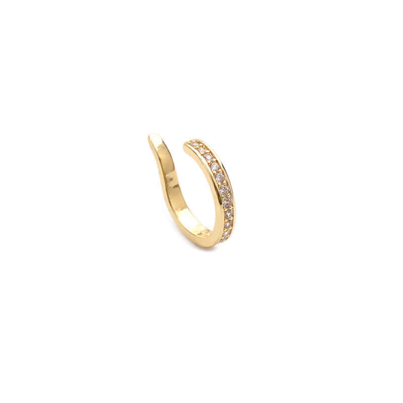 18K Gold No-Piercing Minimalist Cartilage Ear Cuff - Elegant Spiral Ear Cuff Jewelry for Women | HSPJ1906 | Perfect for Everyday Wear, Parties & Special Occasions