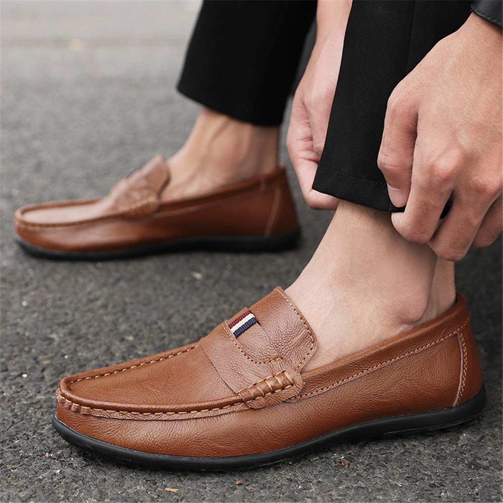 Premium Men's Leather Loafers - Comfortable Slip-On Moccasins for Walking, Business & Driving | Non-Slip Casual Shoes for Office, Travel & Everyday Wear