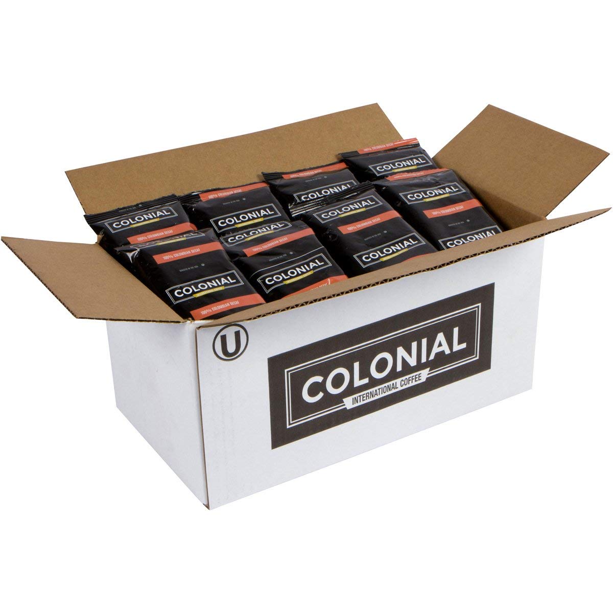 Premium Decaf Colombian Medium Roast Coffee Packets - 2.5 oz Pre-Ground Coffee Bags (Pack of 32) for Drip Coffee Makers - Bulk Single Serve Coffee Packs for Home, Office & Camping Use