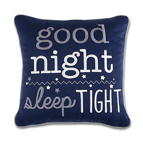 Wendy Bellissimo Super Soft Decorative Throw Pillows 11x11 Inch - Nursery Baby Crib Pillow Covers in Navy & White - Perfect for Nursery Decor, Kids Room & Cozy Bedroom Styling