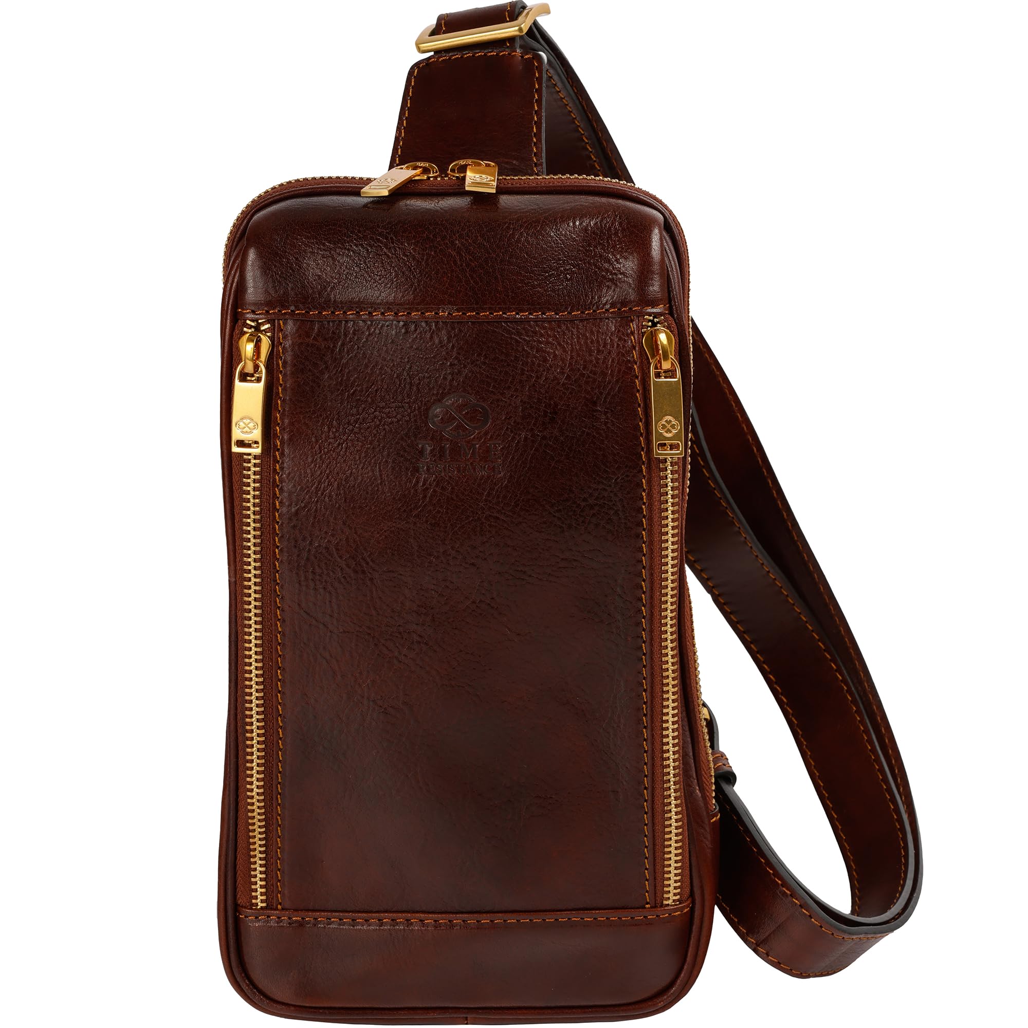 Durable Leather Crossbody Bag for Men & Women - Handmade Brown Sling Messenger Shoulder Bag - Perfect for Travel, Work & Everyday Use