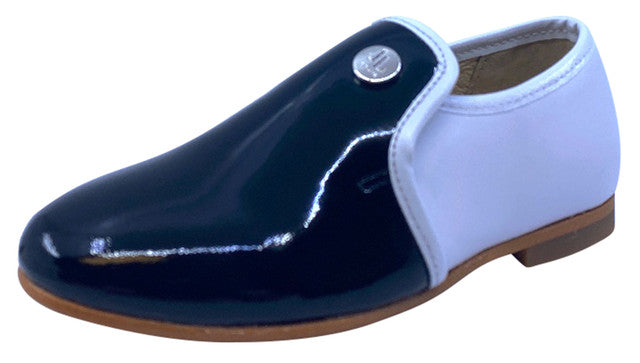 Luccini Boys Girls Slip On Shoes Virginia - Black & White Casual Sneakers for Kids | Comfortable School & Play Shoes for Toddlers