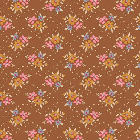 Tilda Autumn 130143 Frida Brown Scrapbooking Paper - Perfect for Fall Crafts, DIY Cards, and Memory Albums
