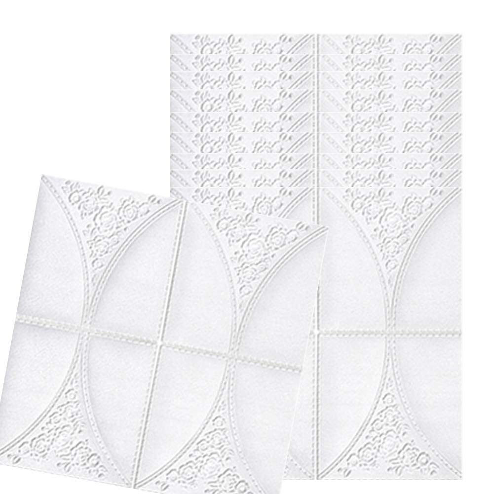 3D Self-Adhesive Waterproof Wallpaper - Moisture Proof & Anti-Collision TV Background Wall Stickers (10 Pack, 70x70cm) - Perfect for Living Room, Bedroom, Kitchen & Office Decor