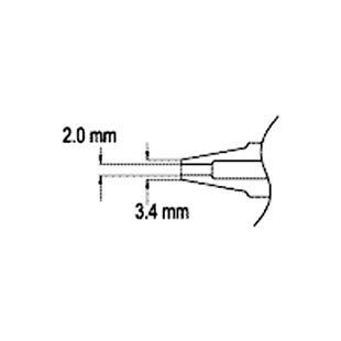 Hakko N3-20 2mm Soldering Nozzle Tip for FM2024 Soldering Station - Perfect for Electronics Repair and PCB Work