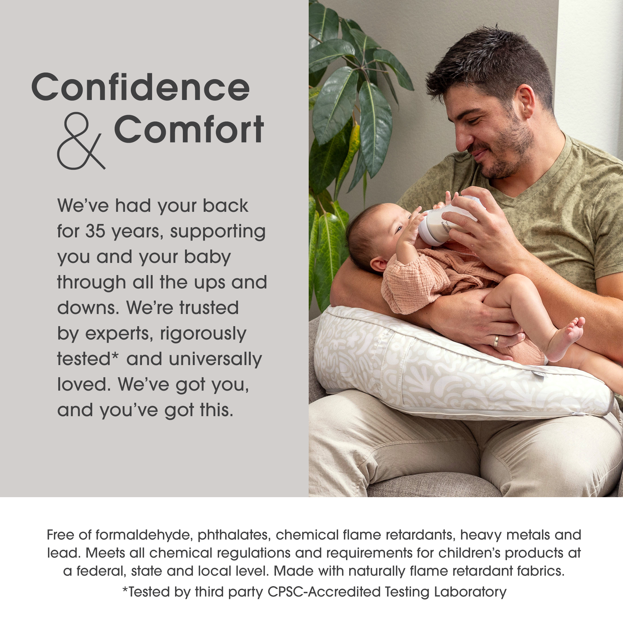 Boppy Uplift™ Nursing Pillow - Comfortable Breastfeeding Support for New Moms - Perfect for Nursing, Bottle Feeding & Tummy Time