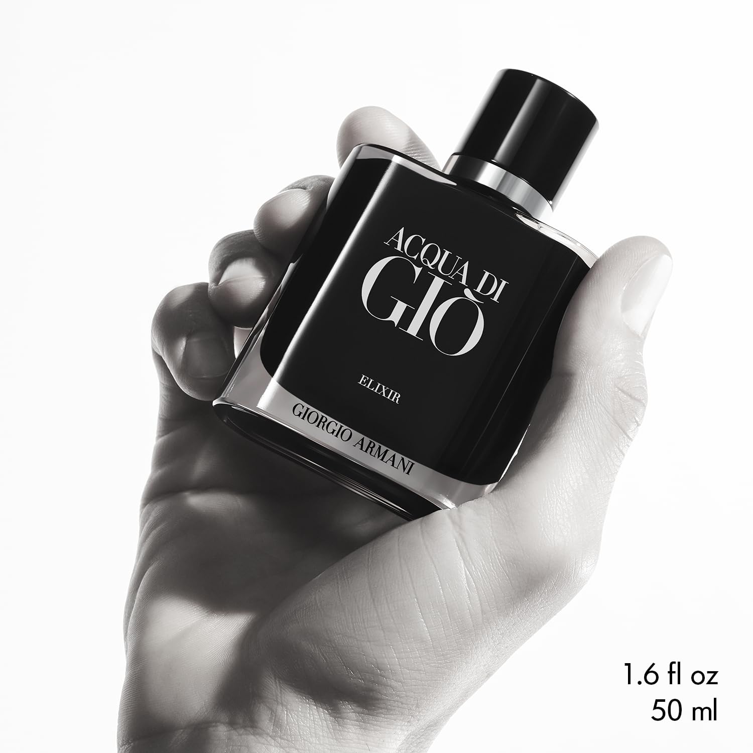 Armani Beauty Acqua di Giò Elixir Cologne for Men - Woody & Earthy Fragrance with Violet, Leather & Marine Notes - 1.6 Fl Oz - Perfect for Date Nights, Office Wear & Special Occasions