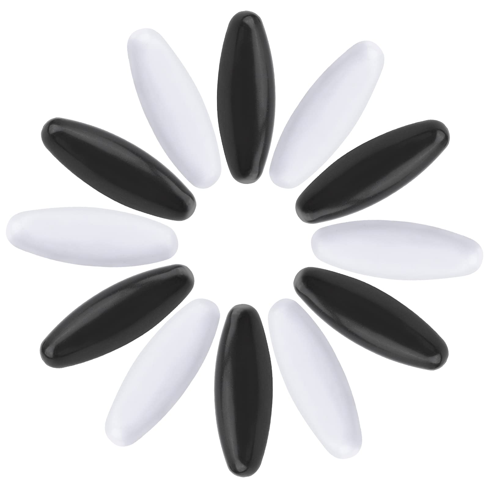 WANDIC Safety Pins 50pcs - Black & White Plastic Cover for Hijab, Scarf & Diaper Pins - Secure Locking for Adults