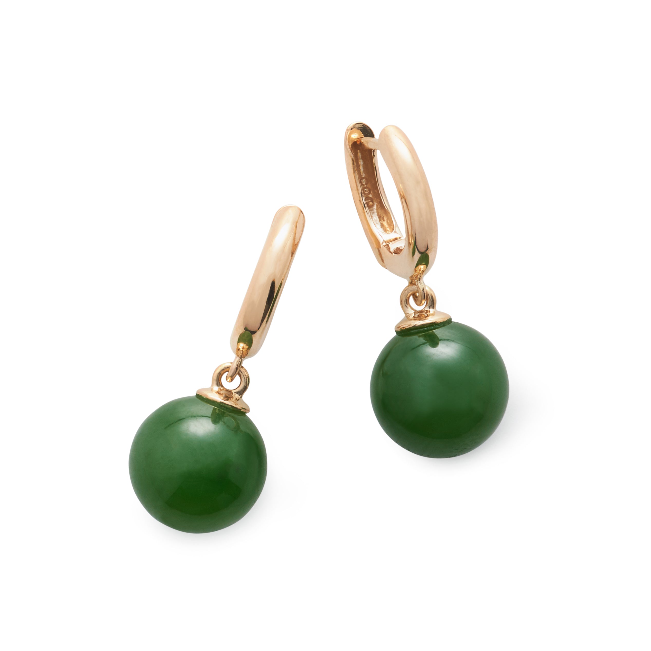 Elegant Soho Earrings in Green Nephrite Jade - Perfect for Women's Fashion, Office Wear & Special Occasions