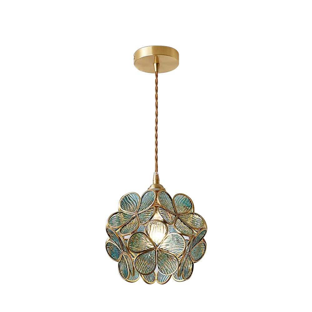 Modern Glass Petal Pendant Light - Elegant Floral Ceiling Lighting Fixture for Dining Room, Kitchen Island & Bedroom Decor