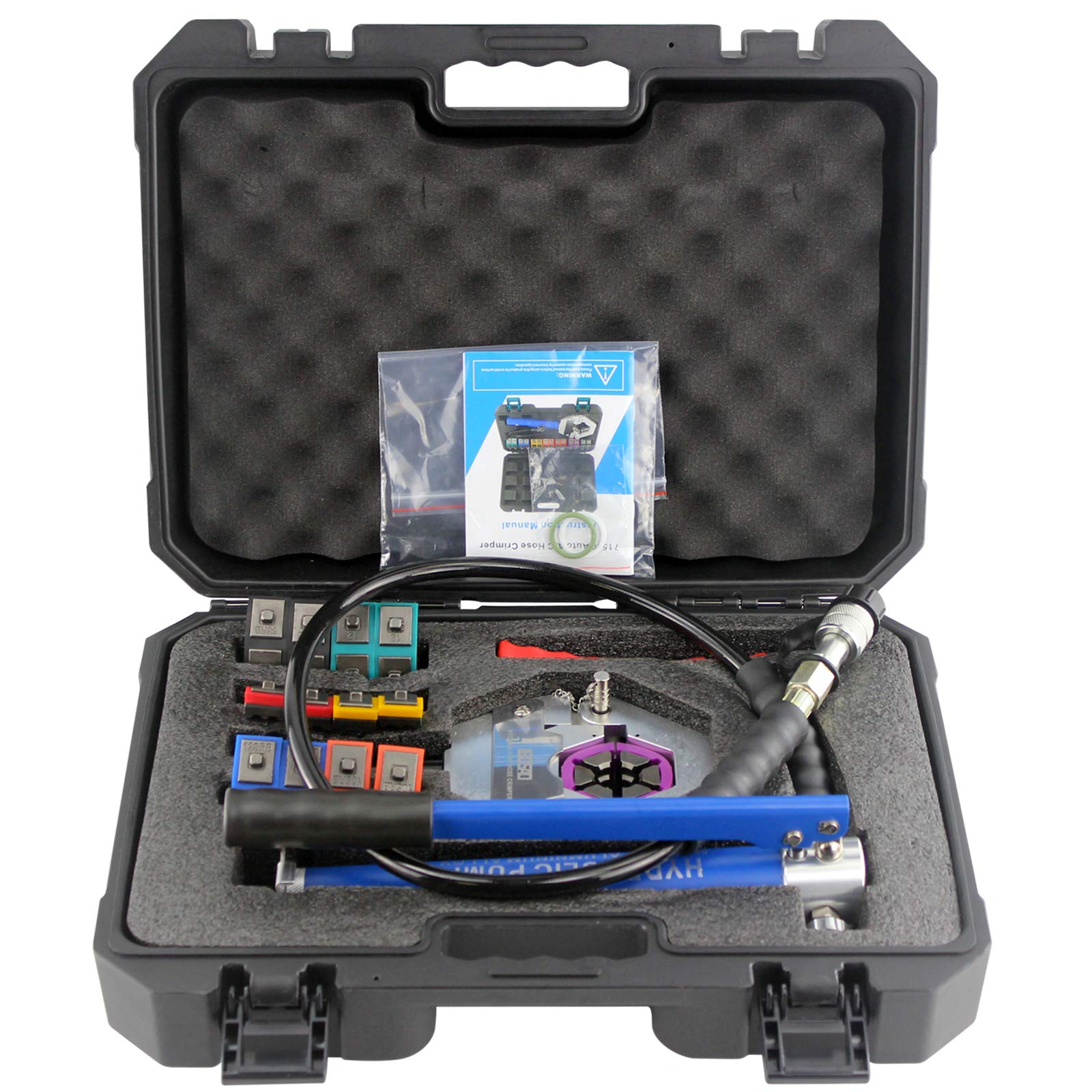 Hydraulic Hose Crimper Kit - Manual A/C Hose Crimper for Air Conditioning Repair