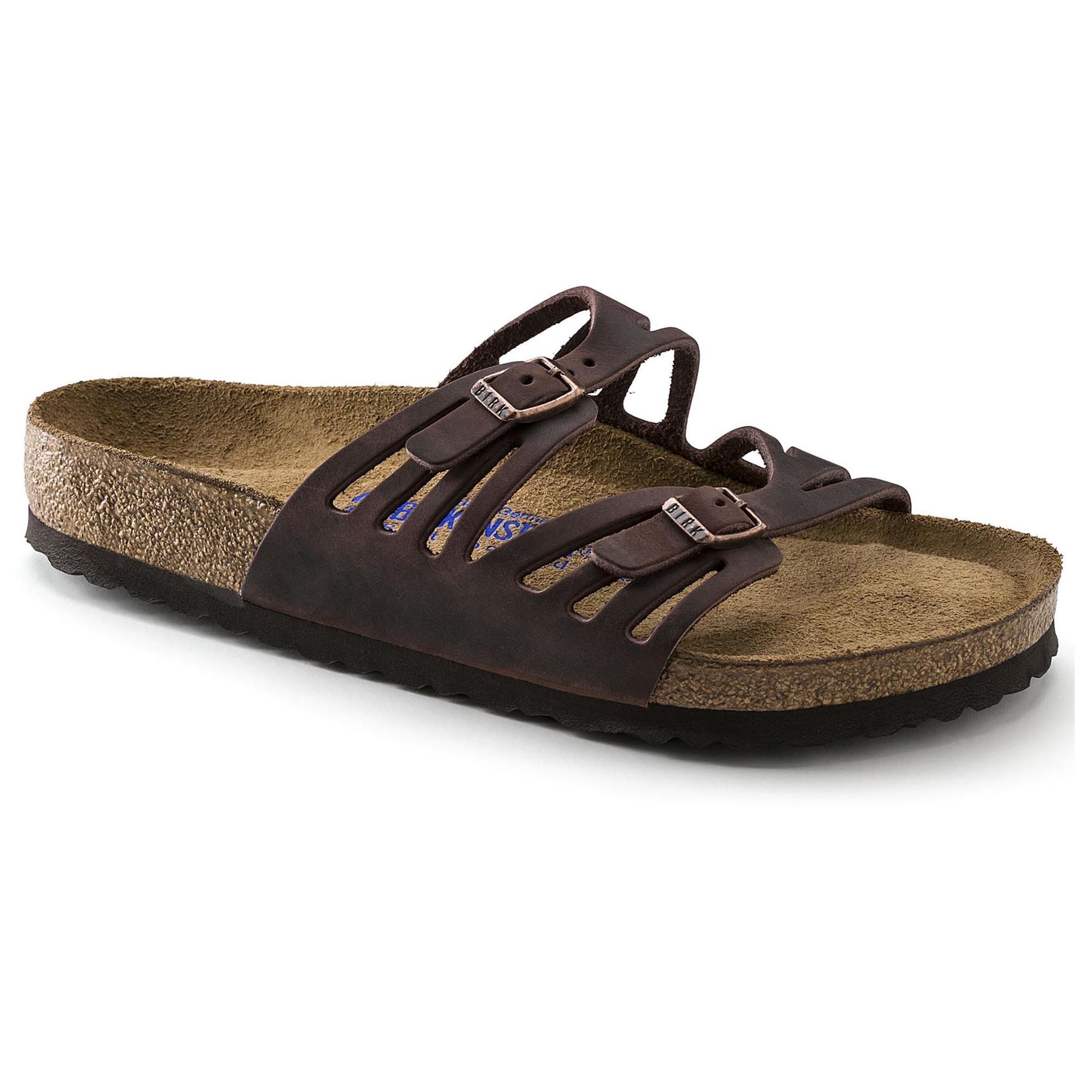 Birkenstock Granada Soft Footbed Sandals - Habana Oiled Leather Comfort Shoes for Women & Men | Perfect for Casual Wear, Beach & Outdoor Activities