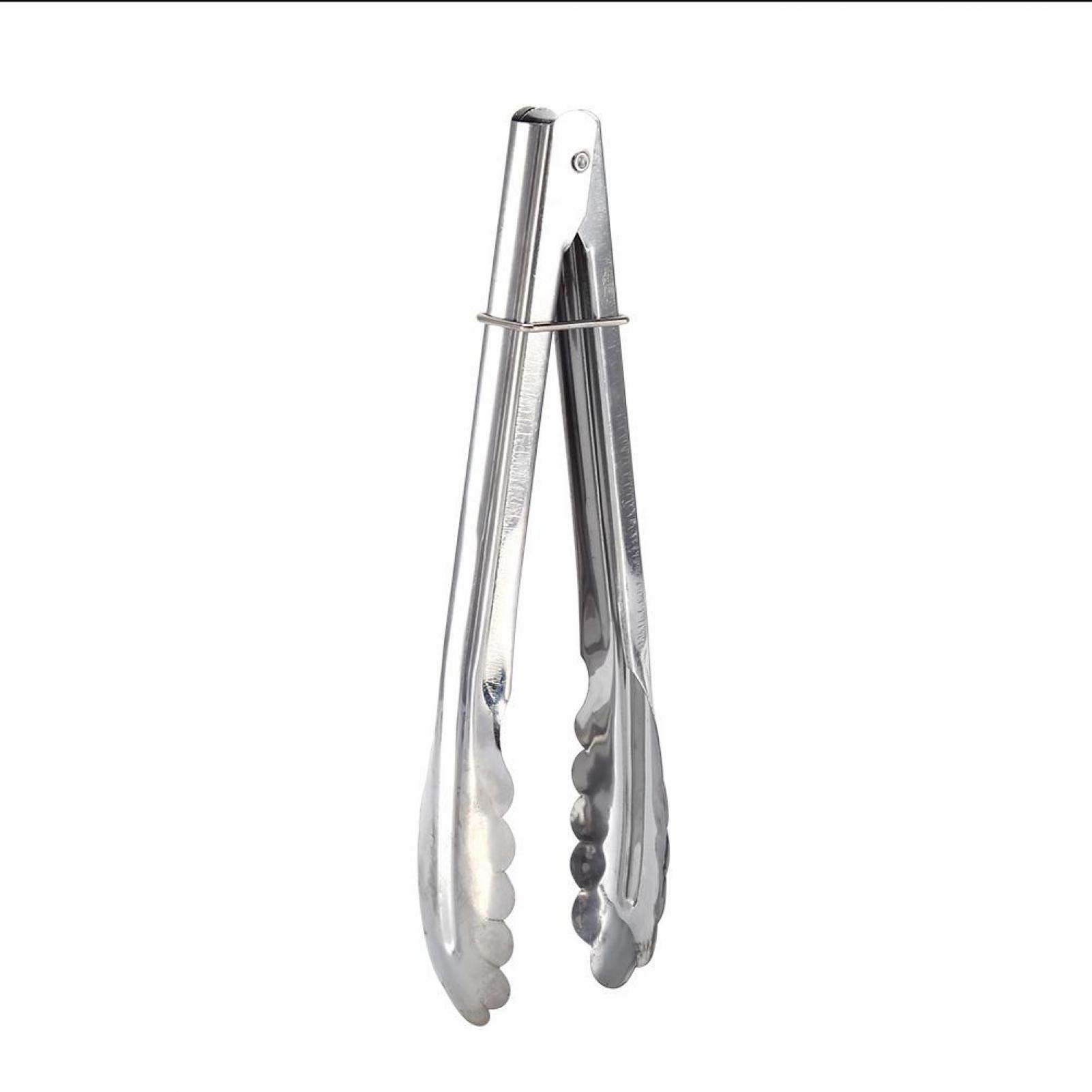 9-Inch Stainless Steel Kitchen Tongs - Heavy Duty BBQ & Serving Tongs for Cooking, Grilling, Buffet, Steak, Bread - Perfect for Restaurants, Picnics & Home Kitchens