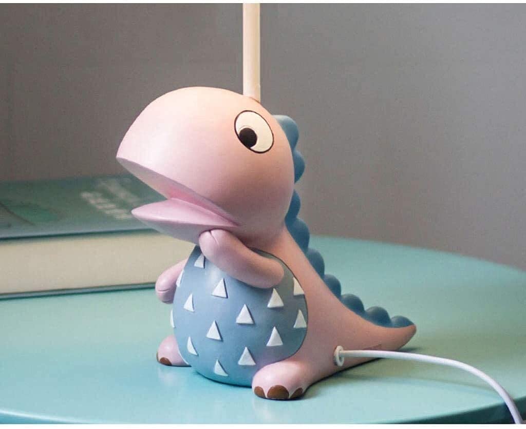 Cartoon Dinosaur LED Desk Lamp for Kids - 34cm Pink Night Light with Warm Light, Perfect for Bedroom, Study Room & Nursery Decor | Cute Dinosaur-Themed Gift for Boys & Girls