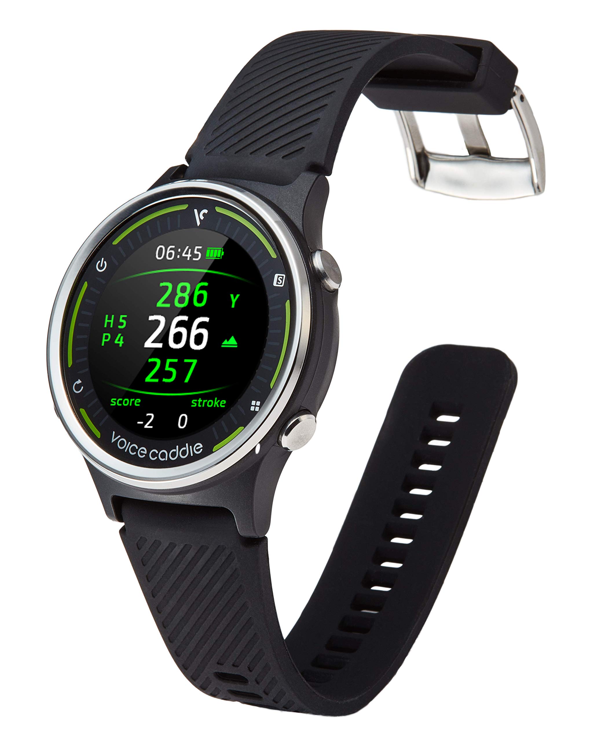 Voice Caddie G1 Golf GPS Watch with Green Undulation & Slope - Black | Accurate Distance Tracking | Perfect for Golfers & Course Management