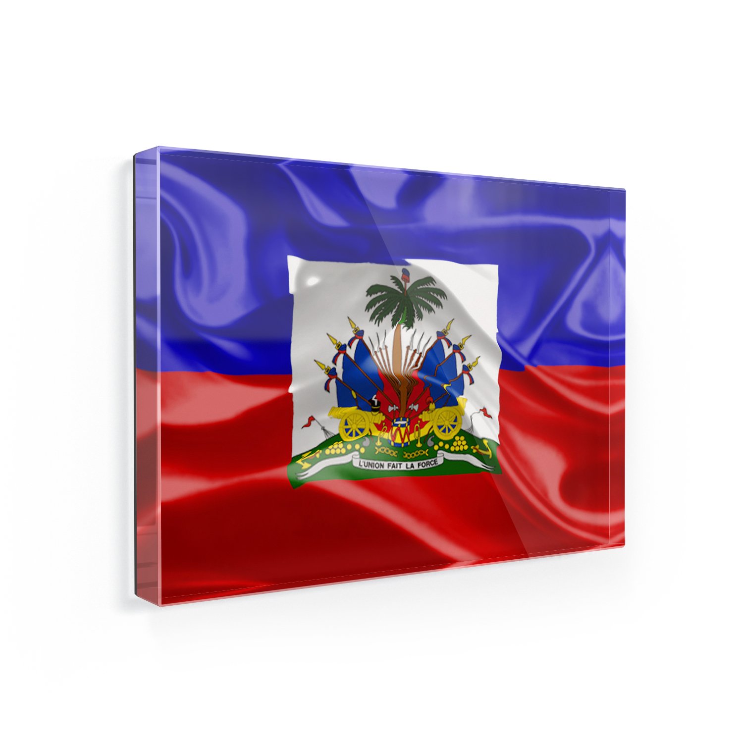 3D Haiti Flag Fridge Magnet - Patriotic Decor for Home, Office & Gifts | NEONBLOND | Perfect for Refrigerators, Lockers & Metal Surfaces