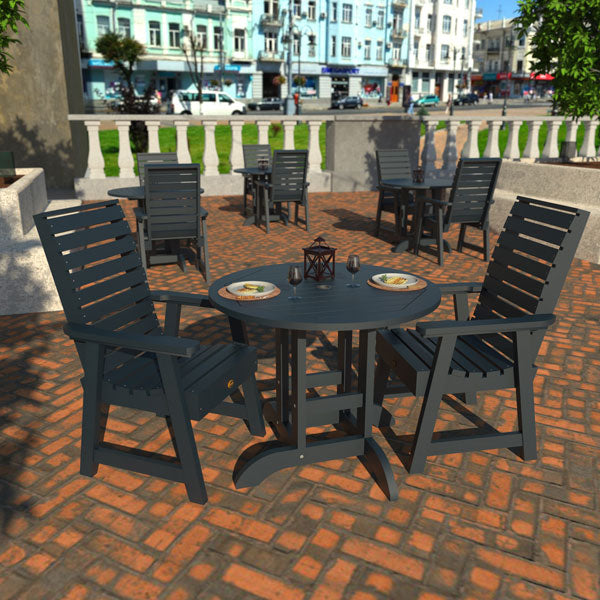 Glennville 3-Piece Round Dining Table Set for Kitchen, Breakfast Nook & Small Spaces - Patio, Balcony or Indoor Use