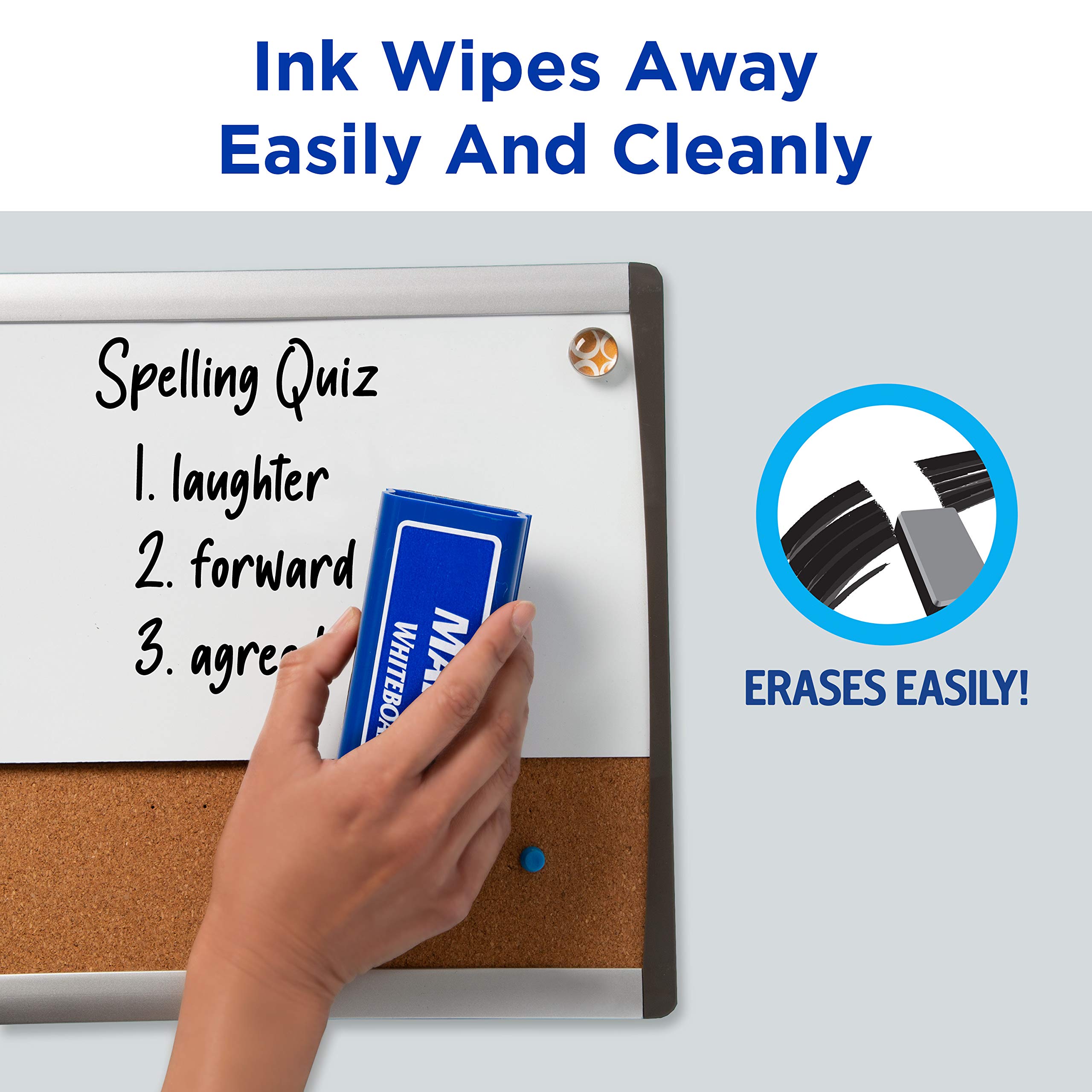 **AVERY Marks A Lot Bulk Value Pack Dry Erase Markers - 200 Black Chisel Tip White Board Markers (24445) for Office, Classroom & Home Use**
