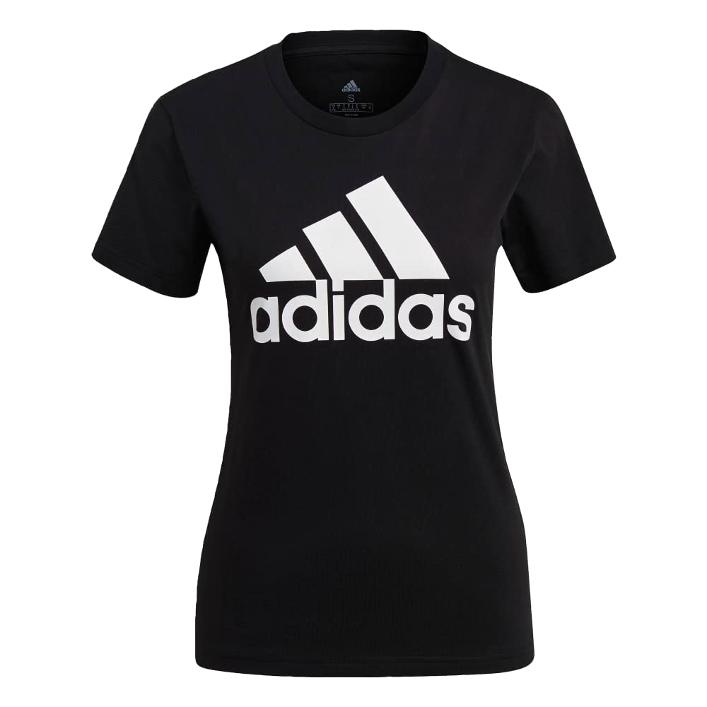 adidas Women's Essentials Logo T-Shirt - Soft Cotton Casual Tee for Everyday Wear, Gym, and Street Style