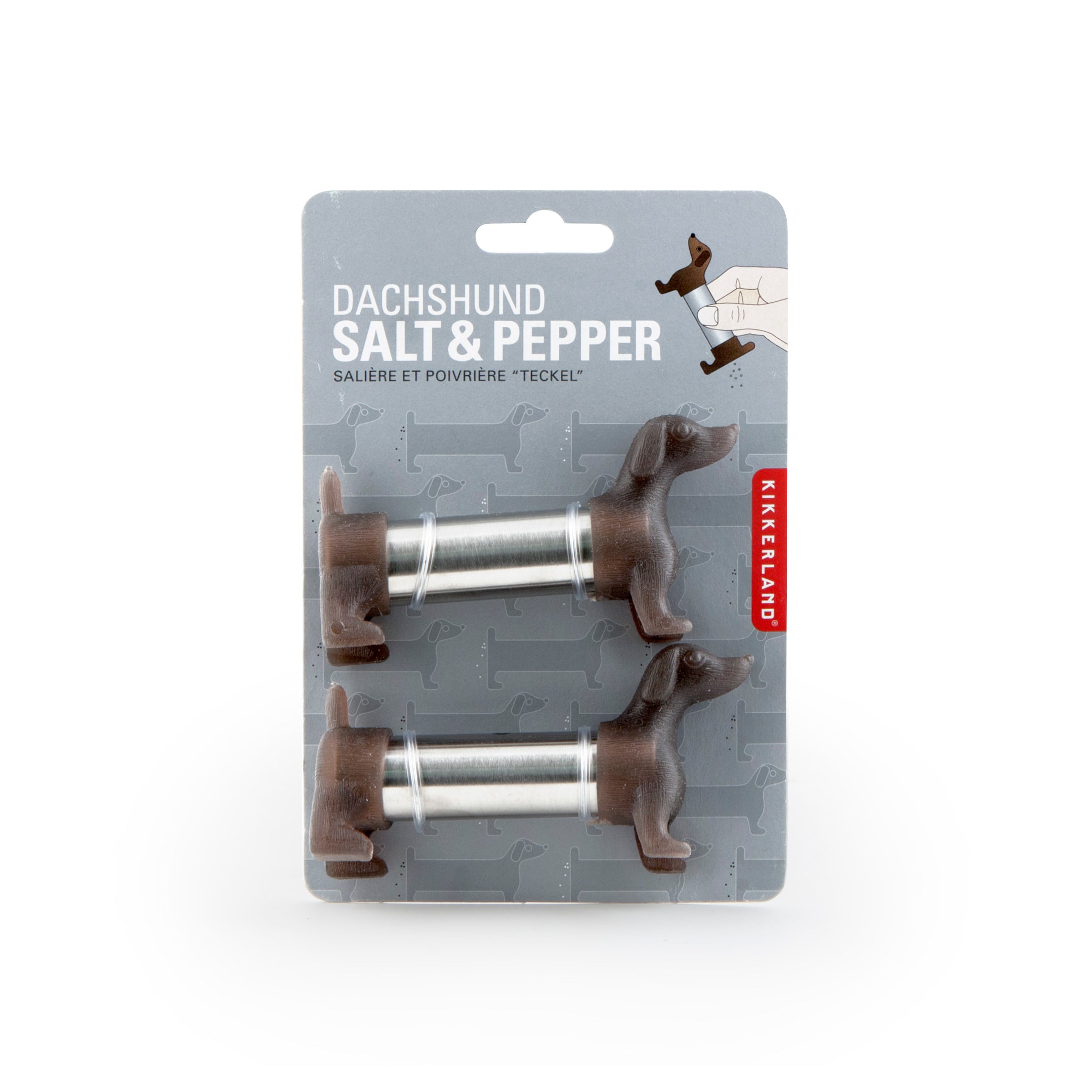 Funny Dachshund Dog Salt and Pepper Shakers Set - Cute Mini Wiener Dog Seasoning Dispensers for Kitchen, Dining Table, and Party Decor
