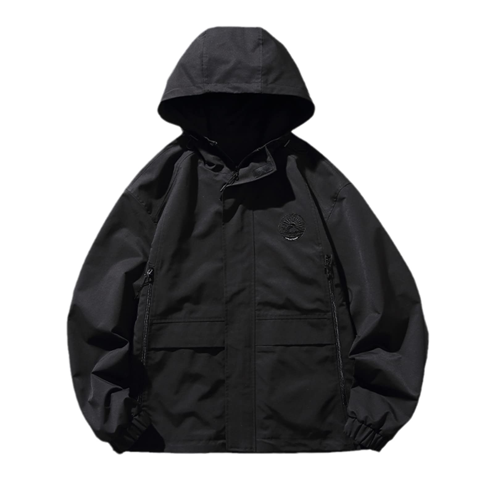**Japanese Streetwear Windbreaker Hoodie Jacket - Harajuku Fashion, Korean Casual Long Sleeve Outerwear for Men & Women | Perfect for Spring Outdoor Activities, Couple Outfits, and Urban Street Style**