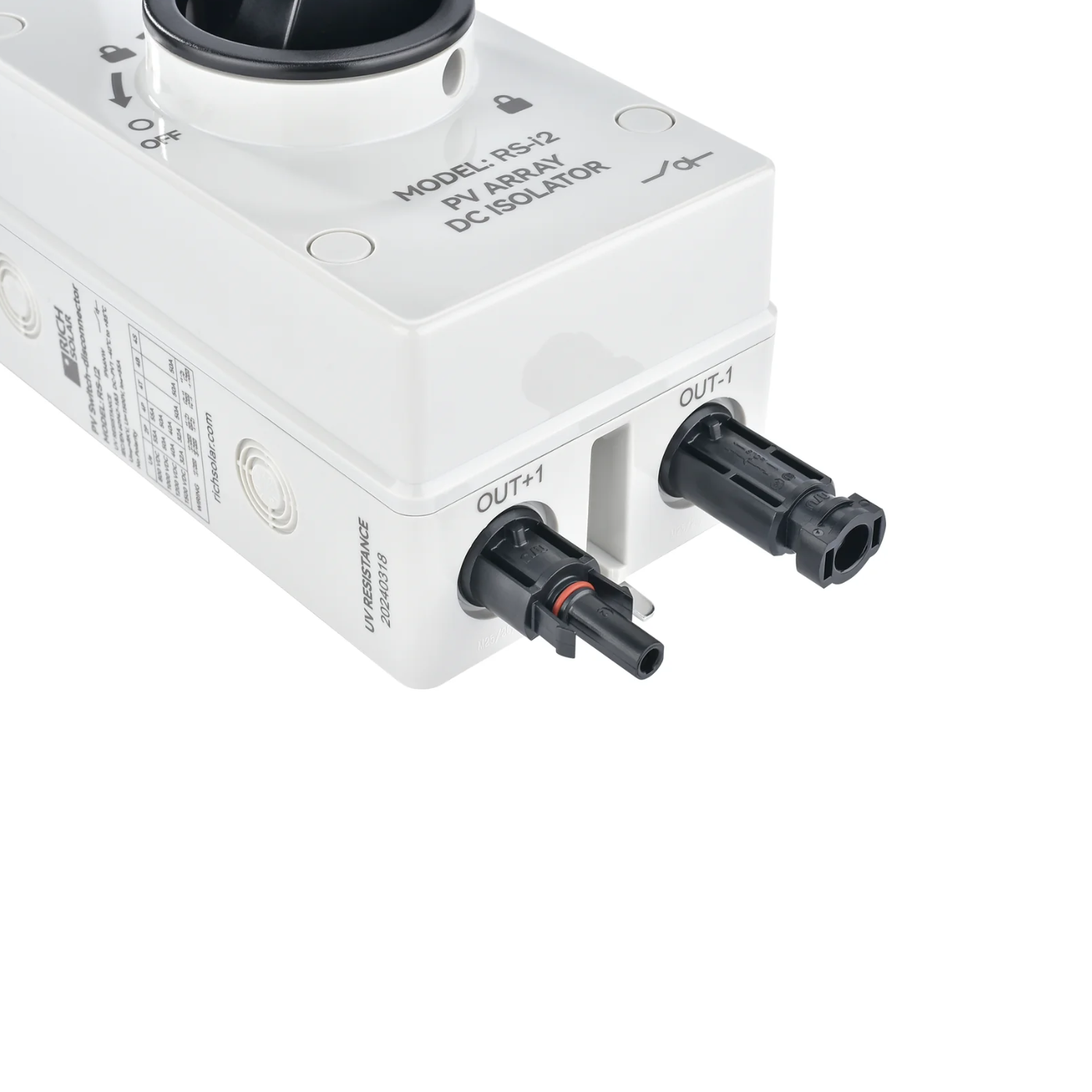 Rich Solar 30A 600V DC PV Disconnect Switch - Heavy Duty Solar Panel Isolator for Off-Grid Systems, RV, Marine & Home Solar Power Applications