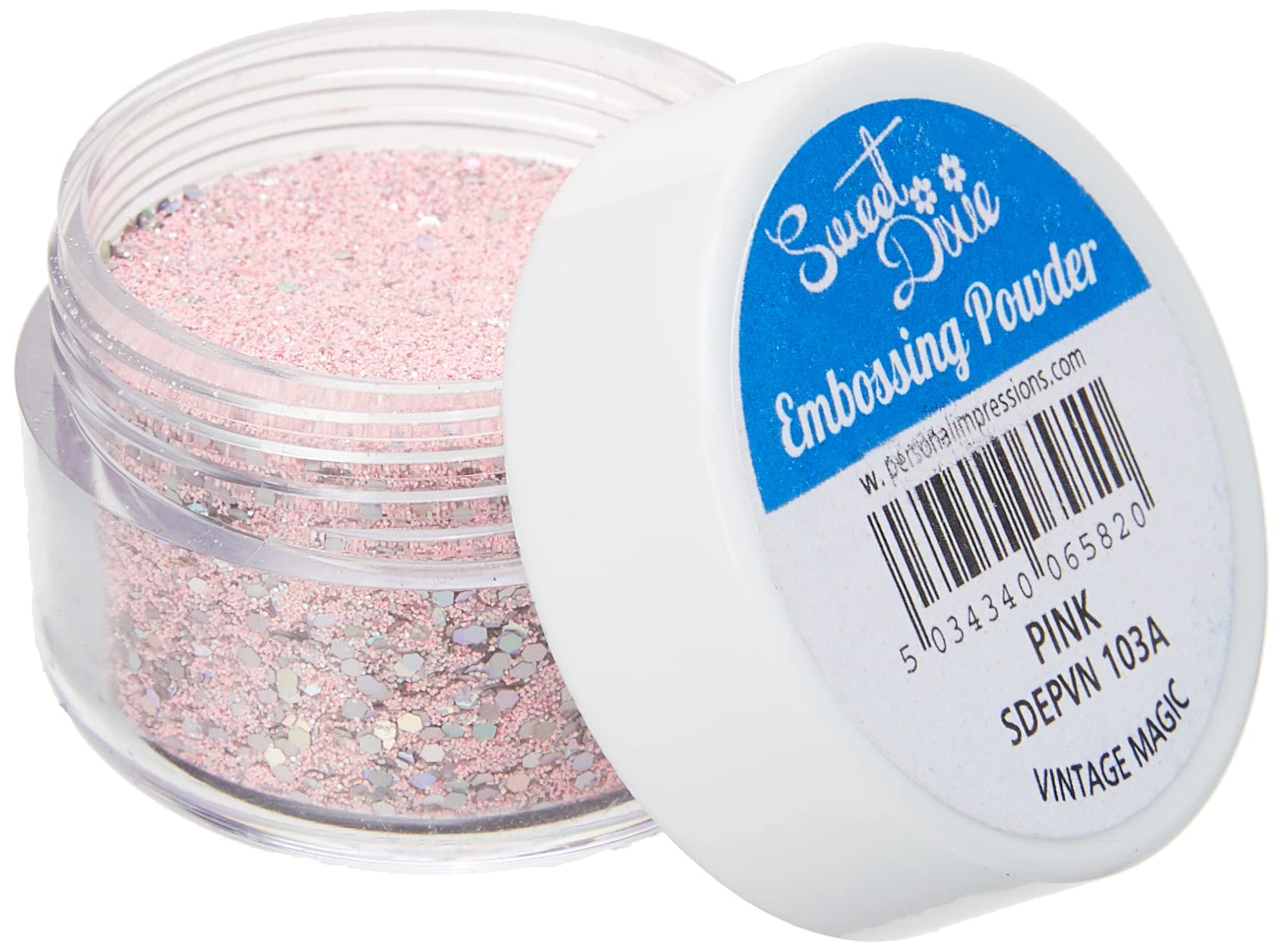 Sweet Dixie Vintage Magic Embossing Powder - Pink for Card Making, Scrapbooking & DIY Crafts | Heat Activated Emboss for Stamping, Invitations & Paper Projects