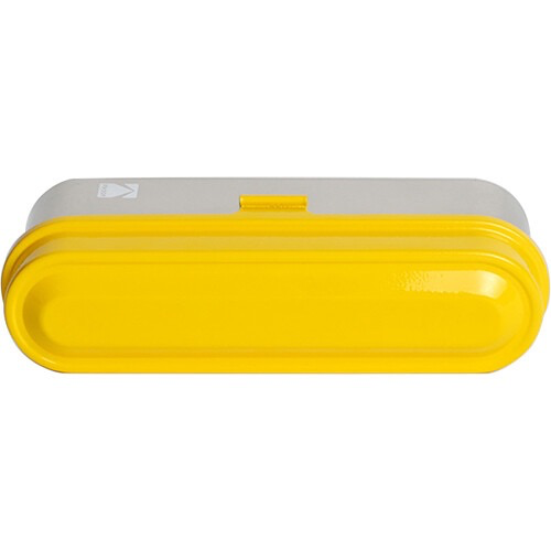 Kodak Steel 135mm Film Case - Yellow Lid & Silver Body | Waterproof & Durable Film Storage for Photographers | Perfect for Travel, Outdoor & Studio Use