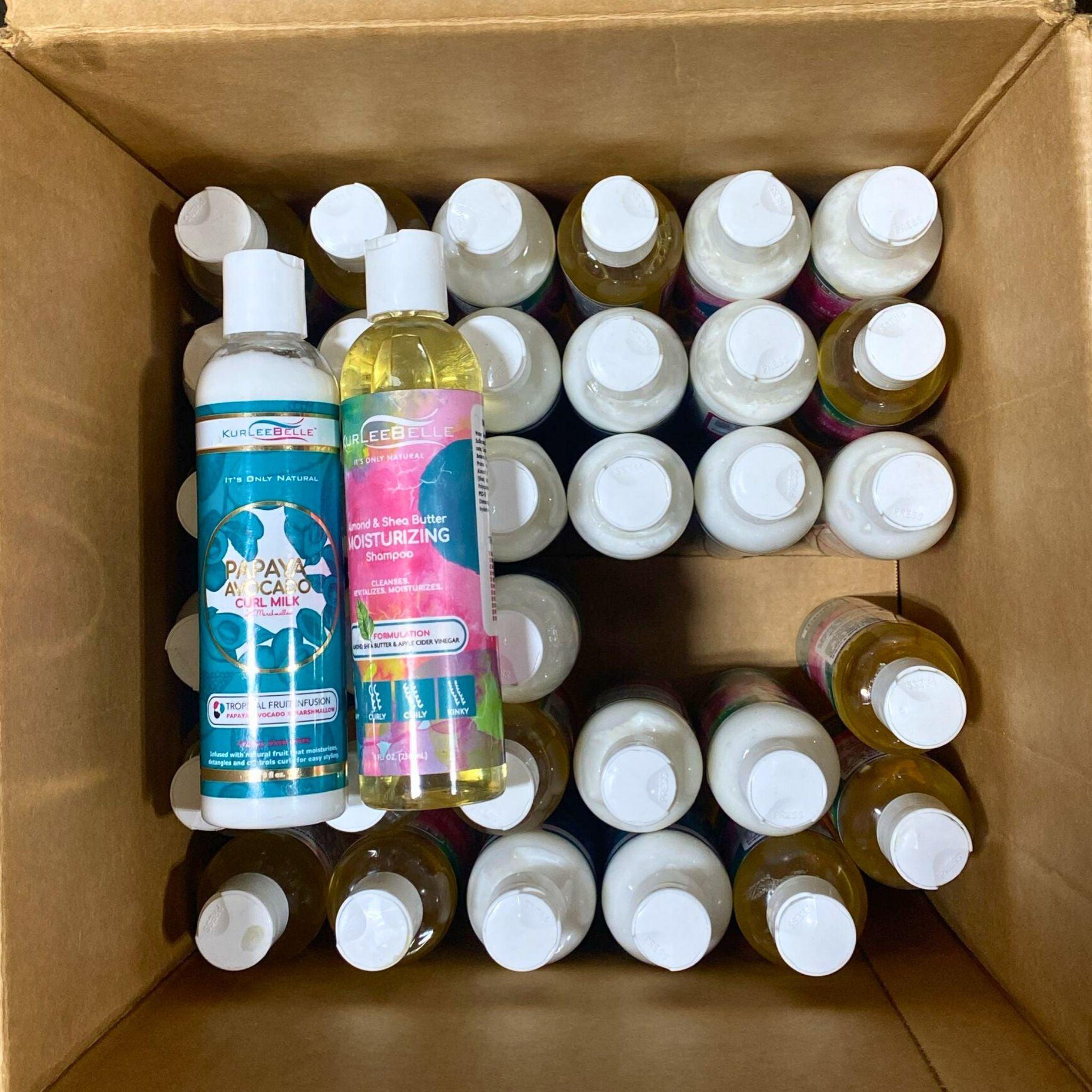 KurleeBelle Papaya Avocado Curl Milk Shampoo with Marshmallow, Almond & Shea Butter - Deep Moisturizing for Curly Hair (35 Pcs) - Perfect for Daily Hair Care & Natural Curl Definition