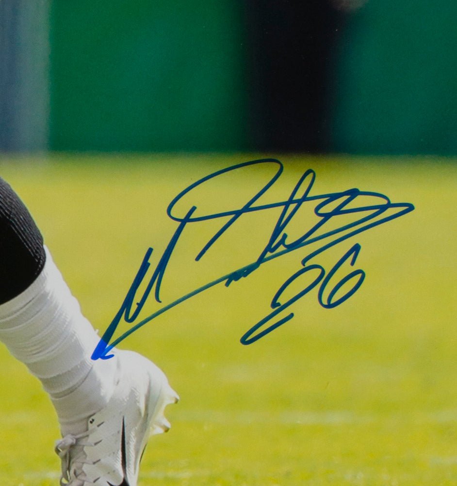 Miles Sanders Philadelphia Eagles Autographed Signed Framed 16x20 Photo with JSA COA - Perfect for Eagles Fans, Sports Memorabilia Collectors, and Man Cave Decor