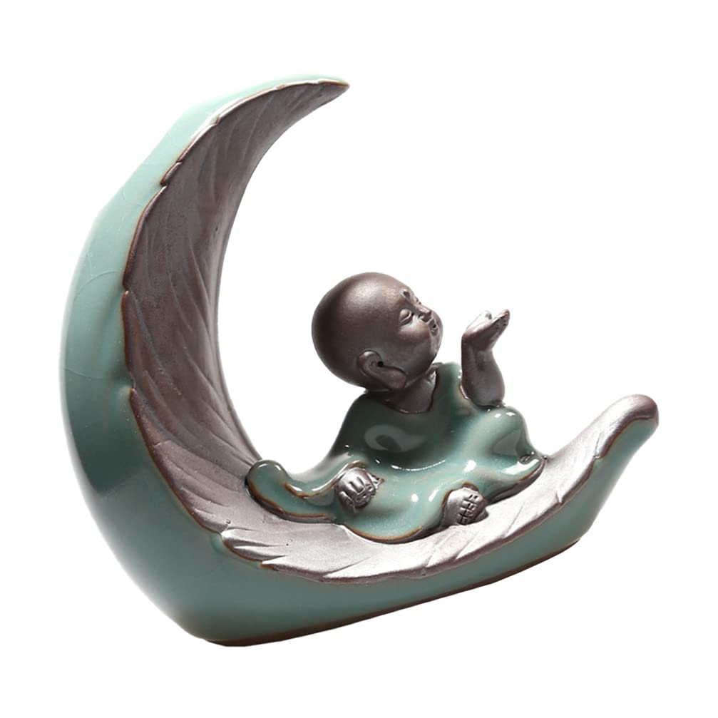 Cabilock Ceramic Hydroponic Vase - Baby Monk Planter for Water Plants, Desktop Zen Decor, Hydroponic Growing Kit for Herbs, Succulents & Indoor Plants - Perfect for Home, Office & Meditation Spaces